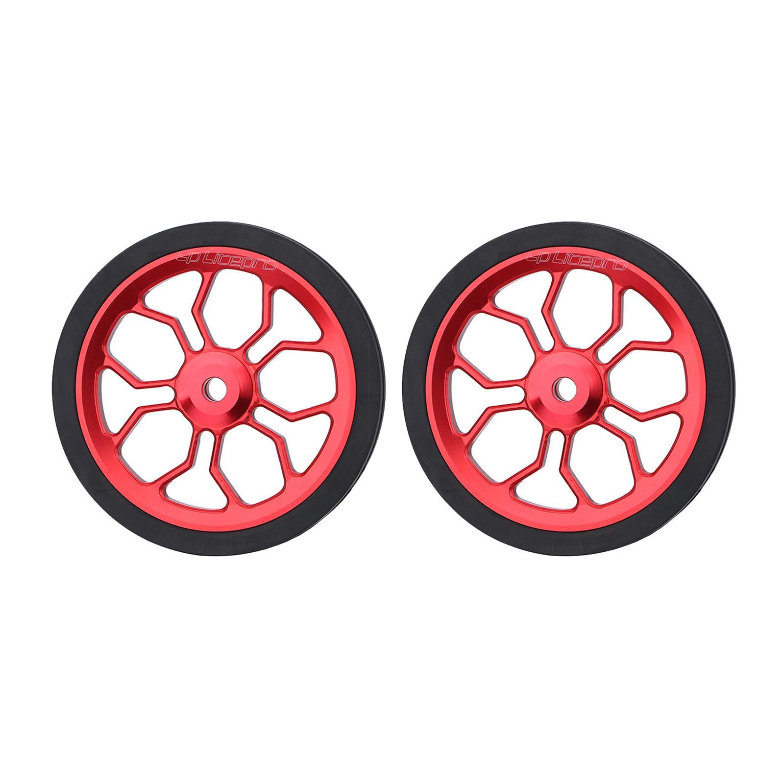 2Pairs High Strength Folding Bike Easy Wheel Refit Parts for Bicycle Cycling