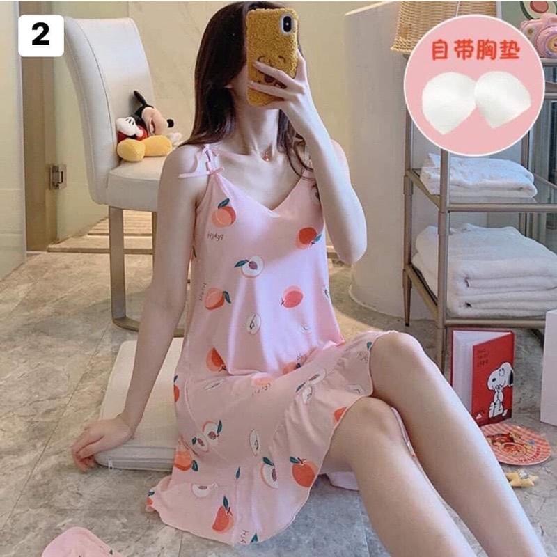 QC28 VÁY CÓ ĐỆM NGỰC - TẶNG KÈM BỊT MẮT NGỦ