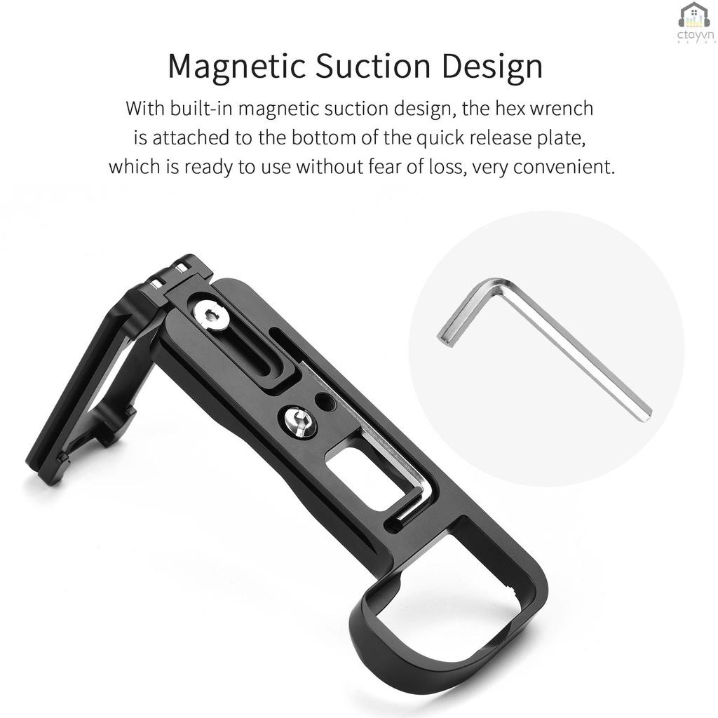 Tấm gắn chữ L bằng hợp kim nhôm với ốc vít 1/4 inch cho máy ảnh Z6 / Z7