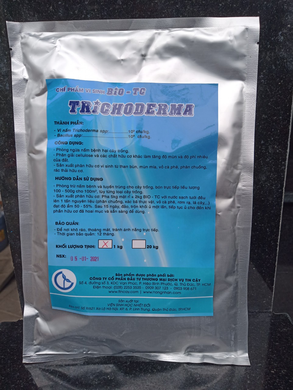 Chế Phẩm Vi Sinh Trichoderma Gói 1kg Ngăn Ngừa Nấm Bệnh