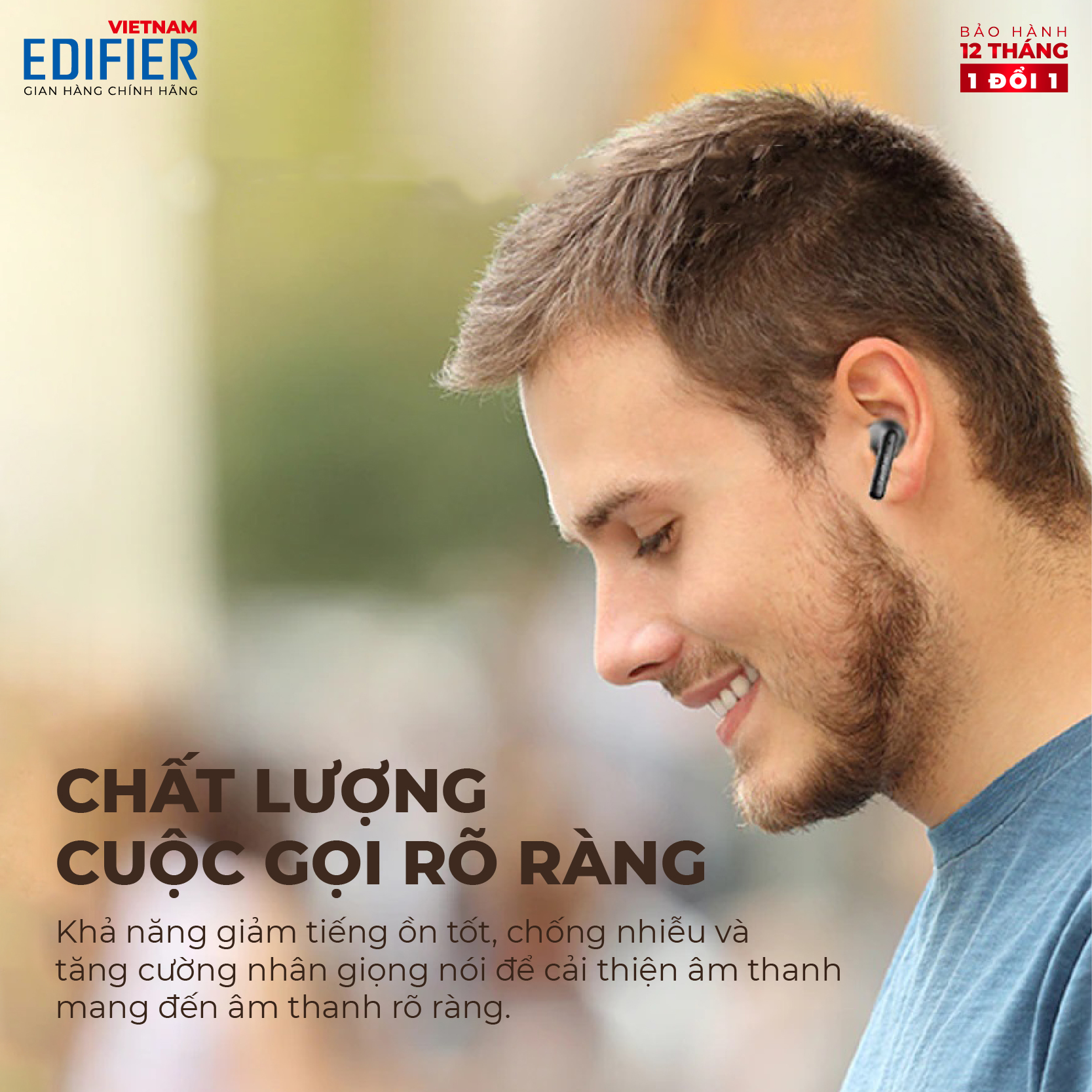 Tai nghe Bluetooth 5.1 EDIFIER X2 Thời lượng pin 28 giờ Chống nước IP54 Chế độ chống ồn chơi game - Hàng chính hãng