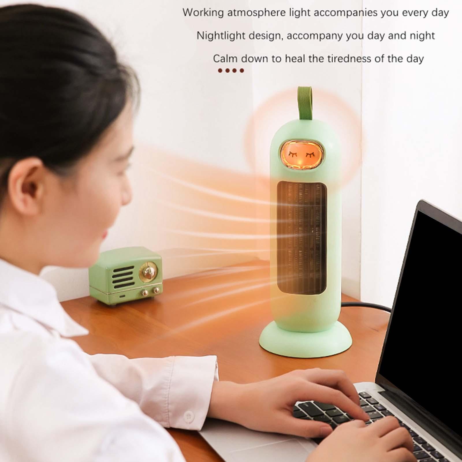 Portable Electric Heater with Nightlight for Bathroom Household Office