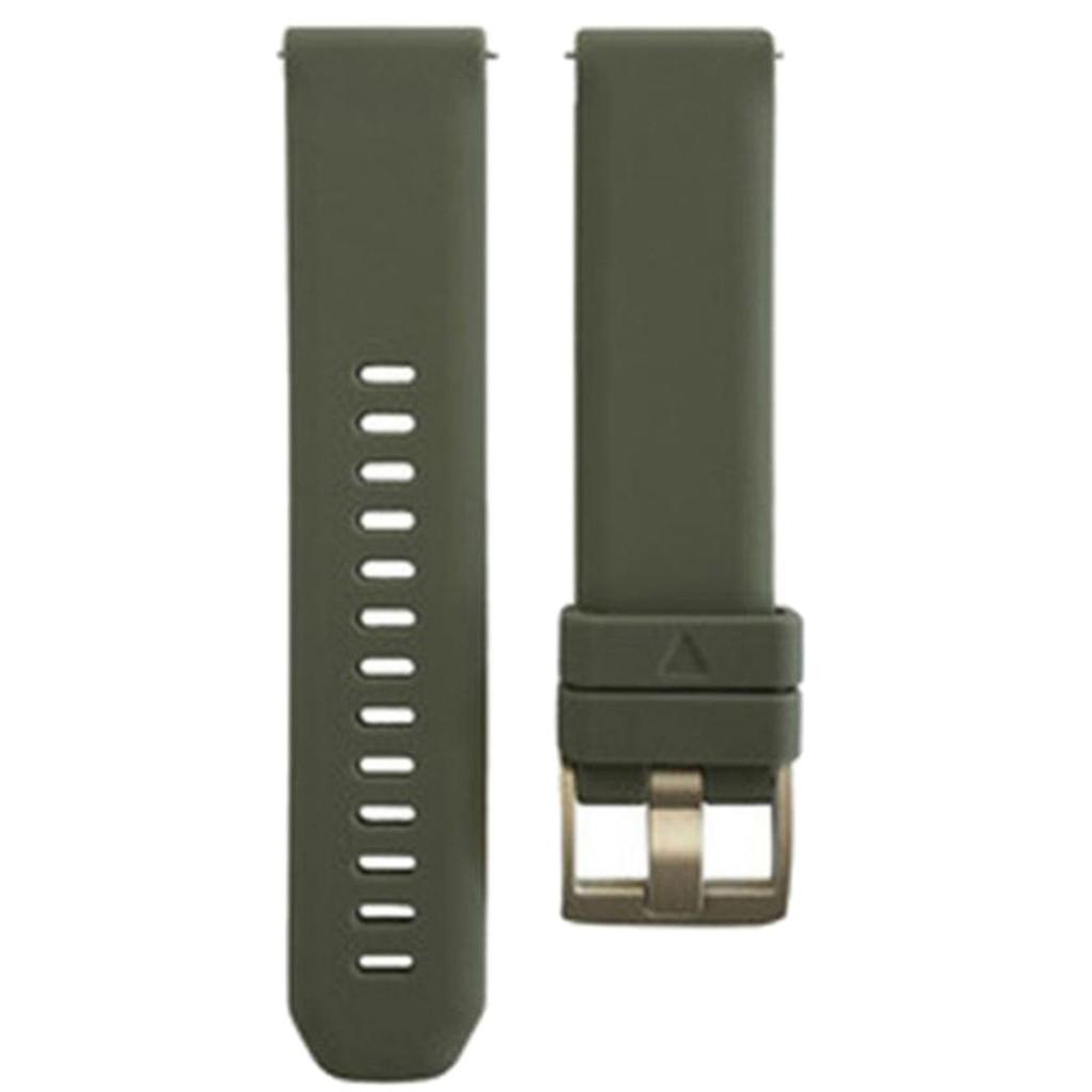 2Pcs Women Men Soft Silicone Rubber Watch Bands Repalcement Quick Release Strap 20mm, Army Green+Gray