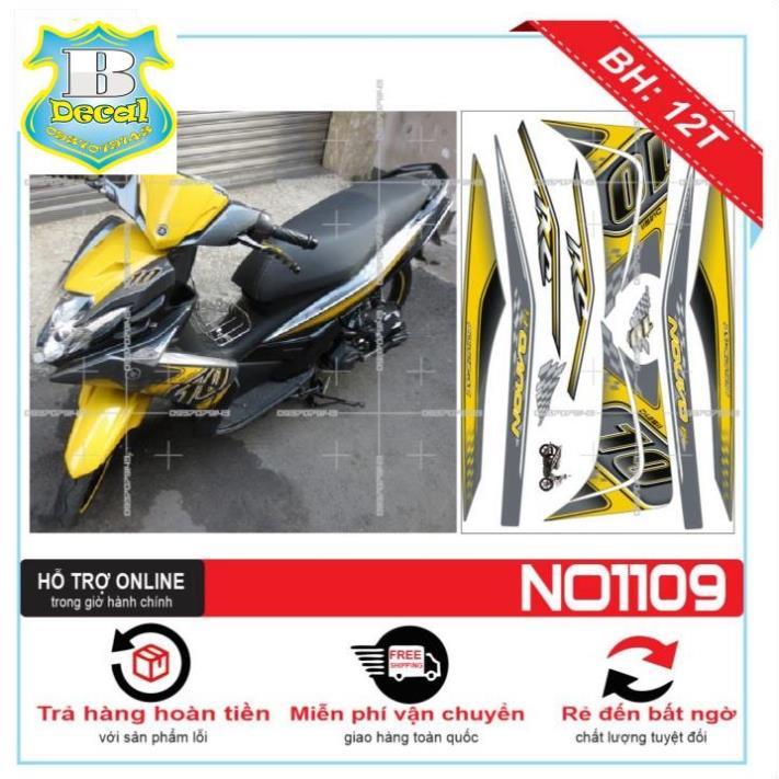 Tem rời dành cho NOUVO 5 SỐ 10 XÁM VÀNG