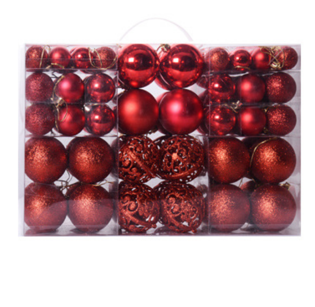 Hộp 100 Quả Châu 3cm, 4cm, 6cm MẪU E5 Trang Trí Cây Thông Giáng Sinh Trang Trí Noel