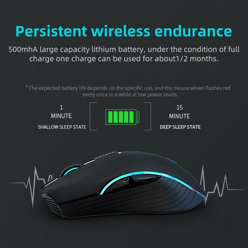 VT Chuột Không Dây Bluetooth 4.0 + 2.4G Sạc 2400DPI Có Thể Điều Chỉnh Cực Im Lặng Ergonomic