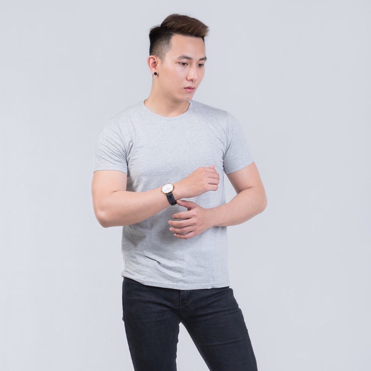 Áo thun nam tay ngắn unisex cổ tròn đẹp cao cấp chất vải thun cotton co giãn 4 chiều mặc thoáng mát - Áo phông nam cộc tay đẹp cao cấp hàng hiệu chất vải thun mặc mát mẻ