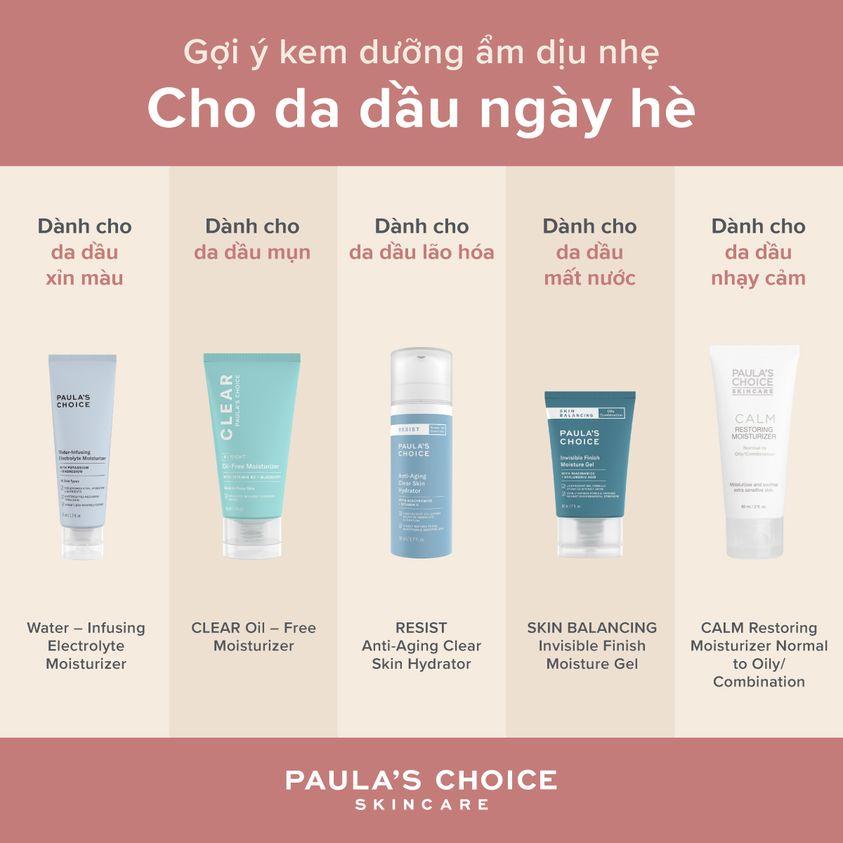 [PAULA'S CHOICE] Kem Dưỡng Ẩm Làm Sáng Da Cho Da Dầu Lão Hóa Resist Resit Anti-Aging Clear Skin Hydrator 50ml (Mã 7691