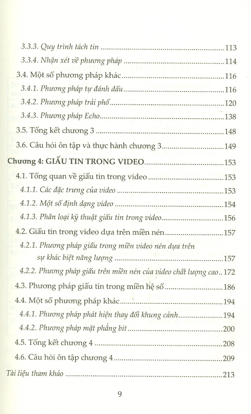 Giáo Trình Các Kỹ Thuật Giấu Tin