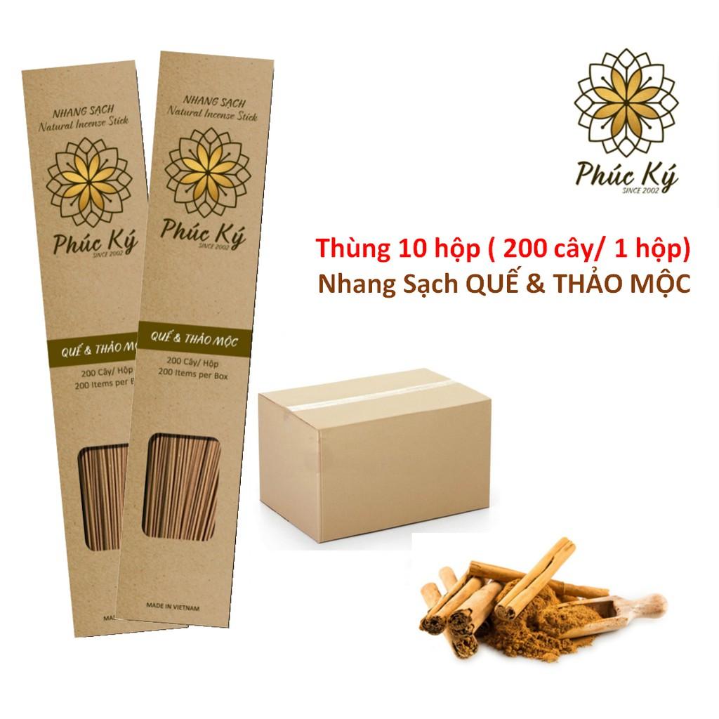 Nhang Sạch QUẾ & THẢO MỘC - Nhang xanh sạch tự nhiên không hóa chất ít khói không cuốn tàn