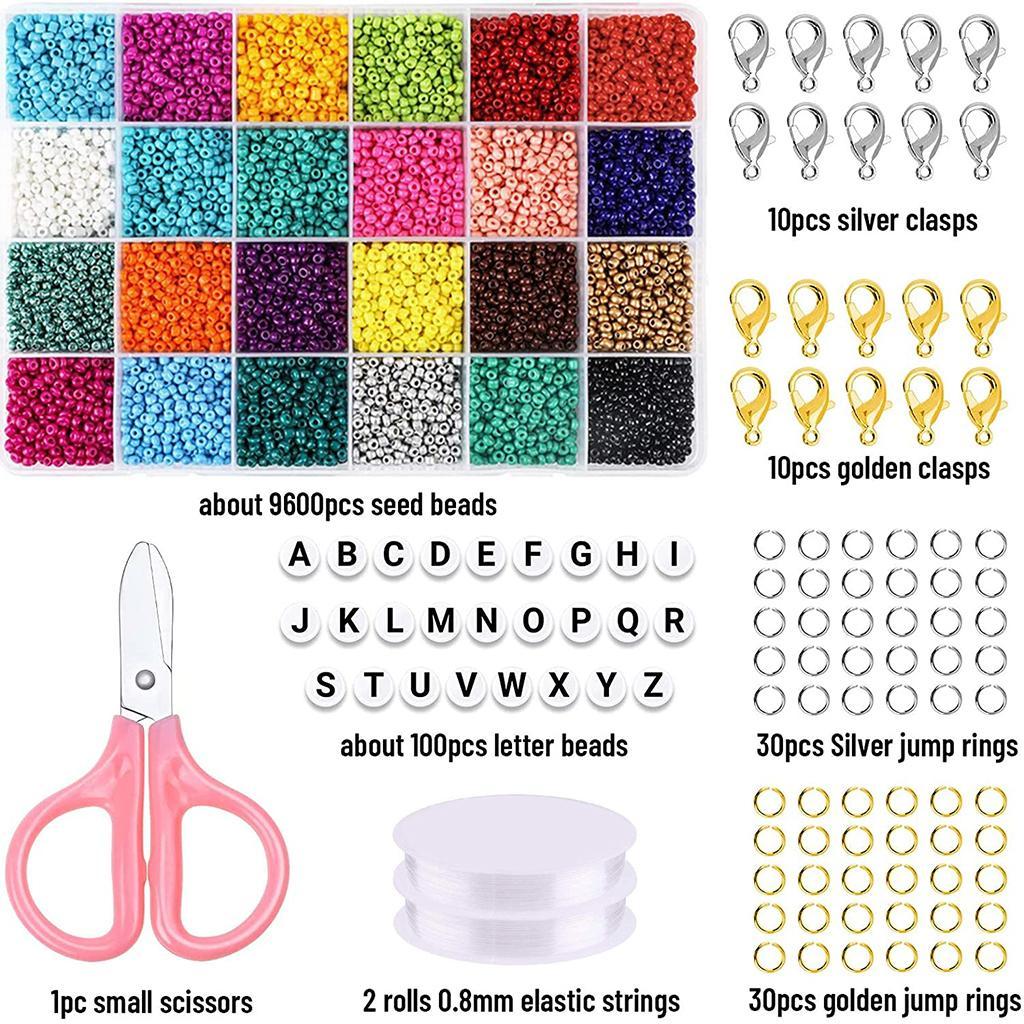 Round Bead Loose Spacer Seed Beads Multicolor for DIY Jewelry Making Craft