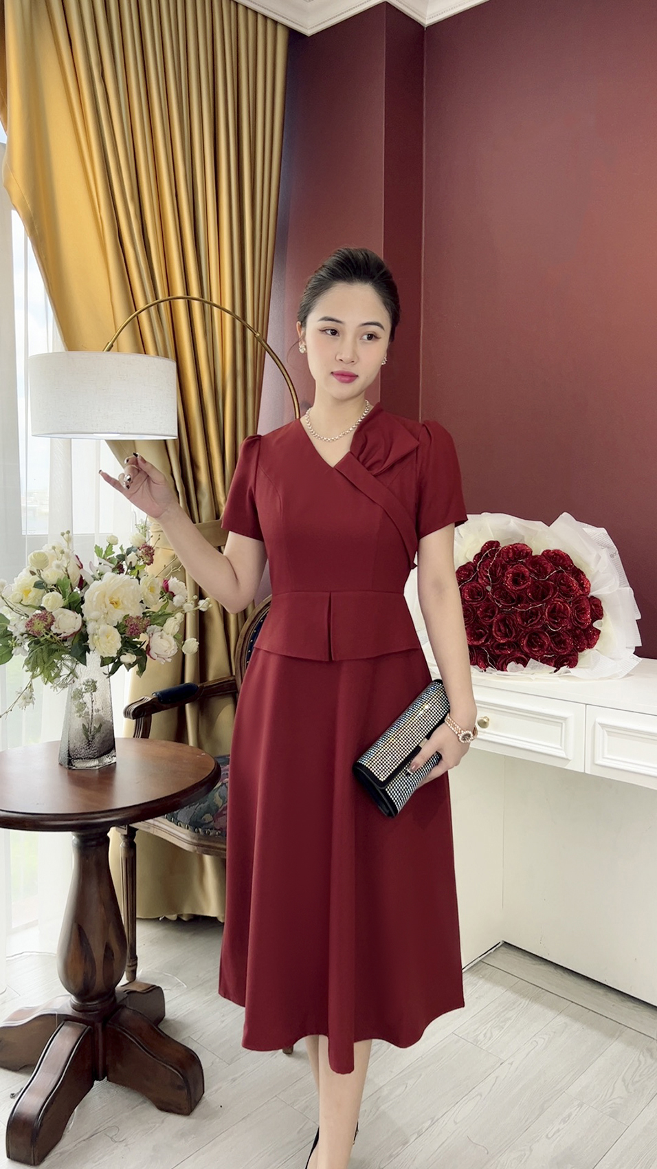 Áo Trung Niên [ Linh Trà ] (TM 861) Bigsize Màu Sắc Trẻ Trung Tươi Sáng Họa Tiết Sang Trọng Đi Làm Đi Tiệc Cho Bà Cho Mẹ