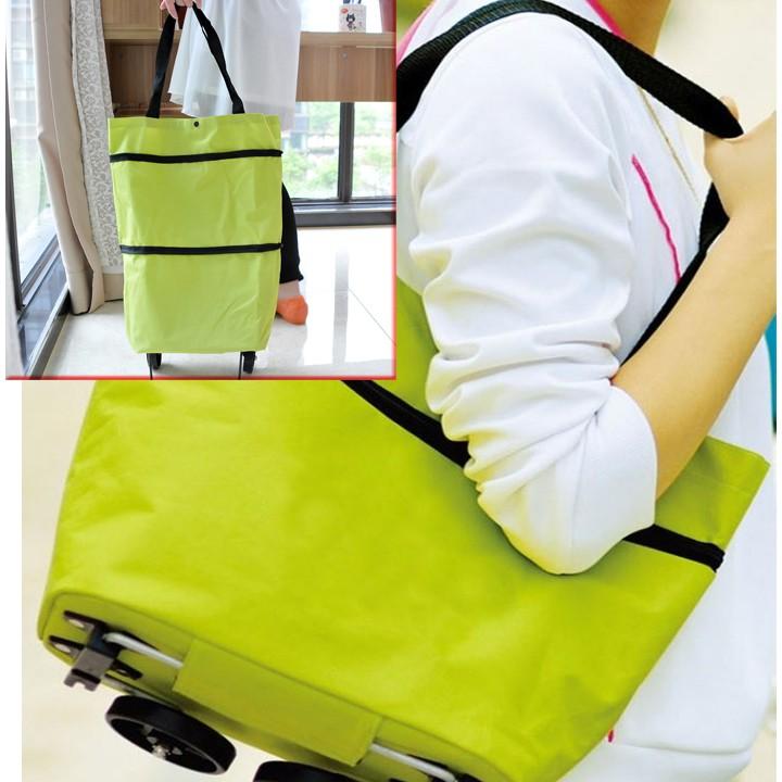 Xe kéo đi chợ dạng túi có bánh xe tiện lợi
