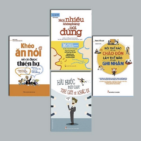 BOOKSET : Làm Chủ Nghệ Thuật Giao Tiếp (Khéo Ăn Nói + Nói Thế Nào + Hài Hước Một Chút + Nói Nhiều Không Bằng) - Tặng ngẫu nhiên một cuốn sổ bìa mềm