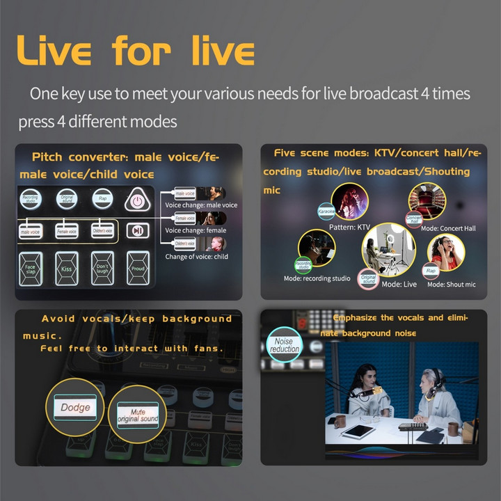 Bộ Phòng Thu LiveStream AUDIO DYNAMIC Soundcard V10XPRO , Mircophone BM800 - Home and Garden