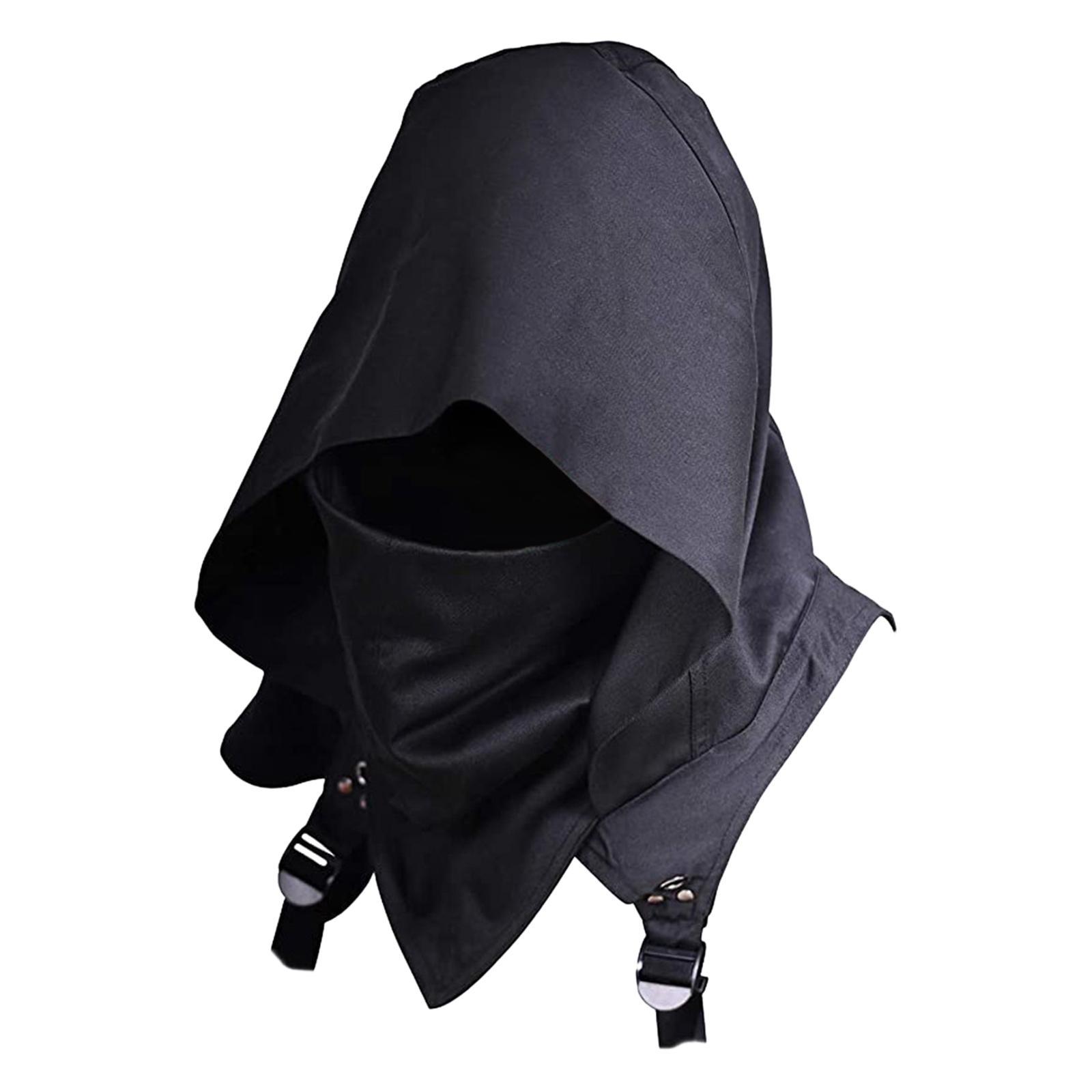 Cowl Hood Halloween Cowl Hooded Cape Hat Costume Accessories Witch Cape Devil Cape Gothic Rogue Cowl Hat for Party Festival Photography Prop