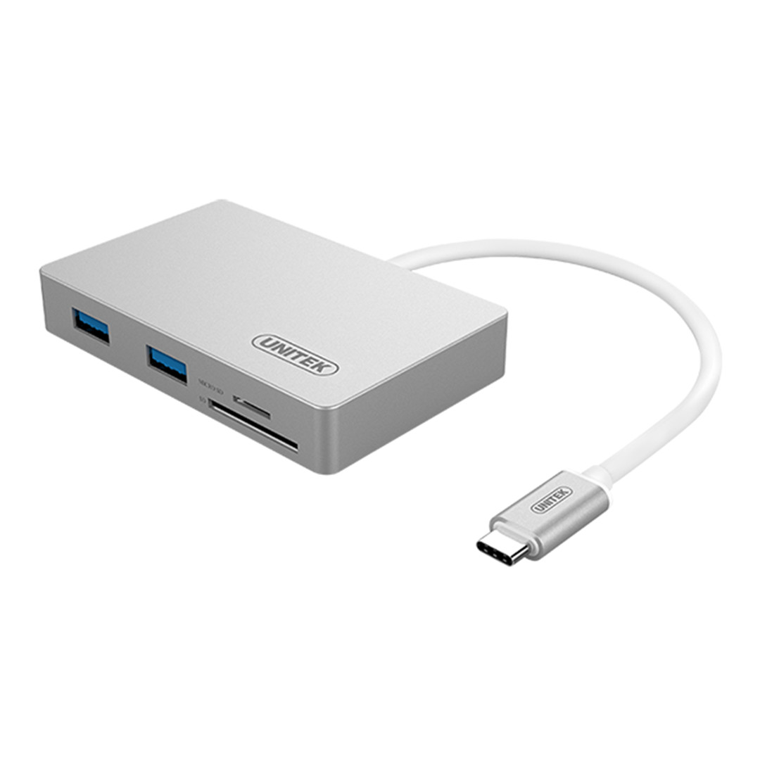 Hub USB 3 PORT+TF Reader  Unitek (Y-9319)Cổng Type-C  - HÀNG CHÍNH HÃNG