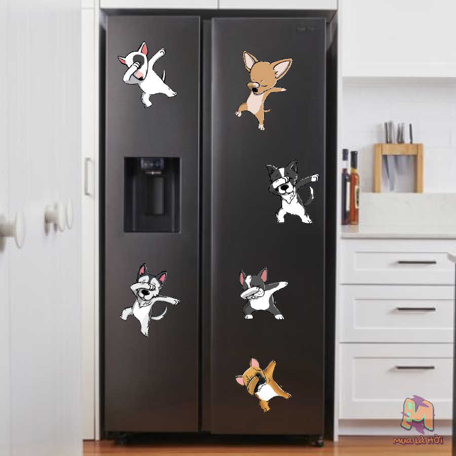 Miếng dán Stickers in hình các loài chó