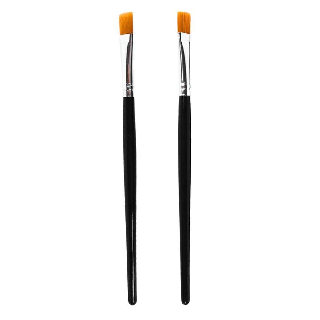 Paint Brushes Set, 2Pcs Flat Pointed Tip Paintbrushes Nylon Hair Artist Acrylic Paint Brushes for Acrylic Oil Watercolor, Face Nail Art, Painting