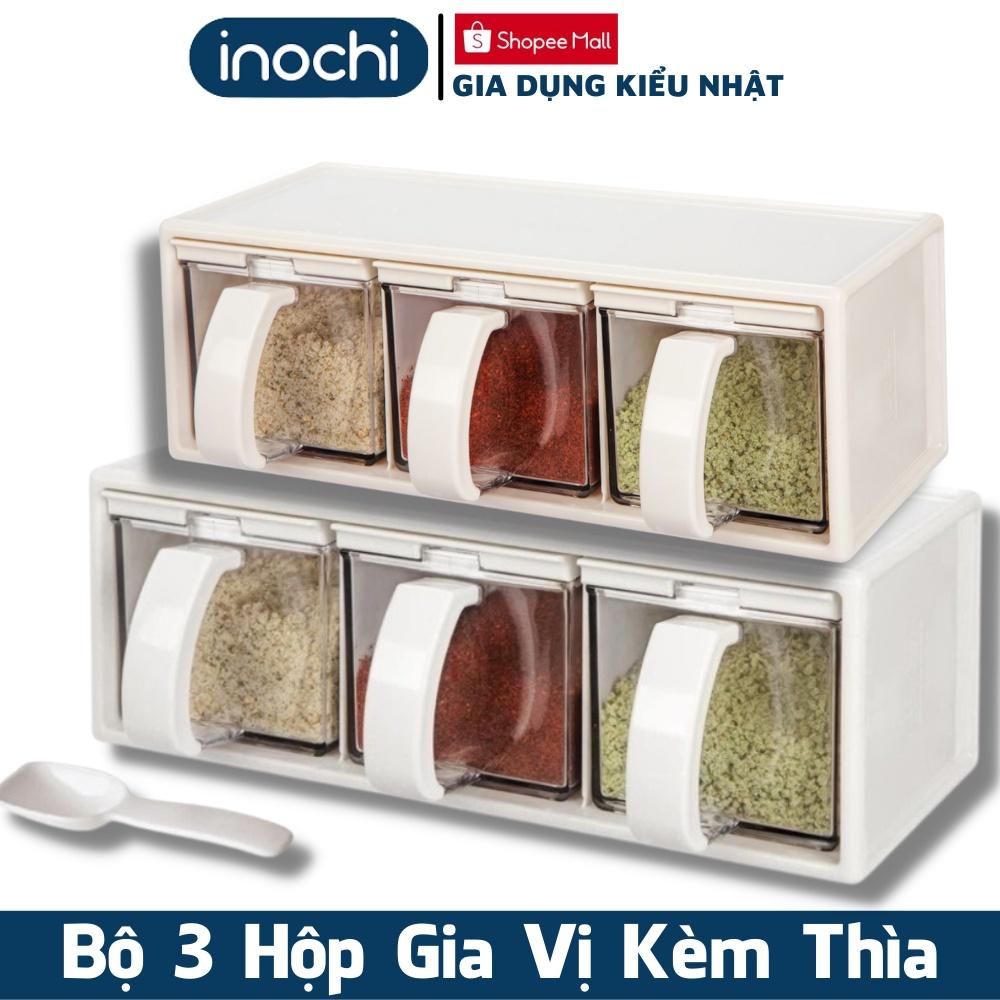 Bộ đựng gia vị nhà bếp cao cấp inochi 3 món yoko