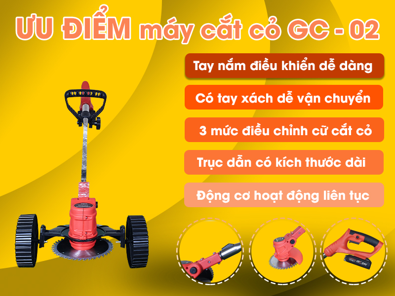 Máy cắt cỏ chạy pin Yamafuji GC-02 (24V)