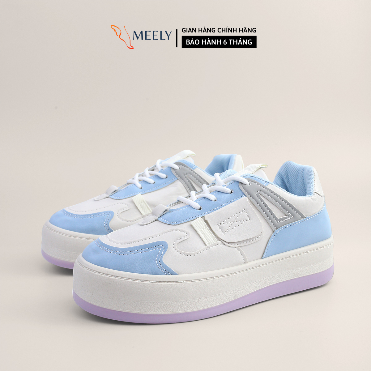 Giày Sneaker Nữ Đế Bằng MEELY, Thể Thao Siêu Nhẹ Đẹp Hot Trend Phù Hợp Với Học Sinh,Sinh Viên - C21