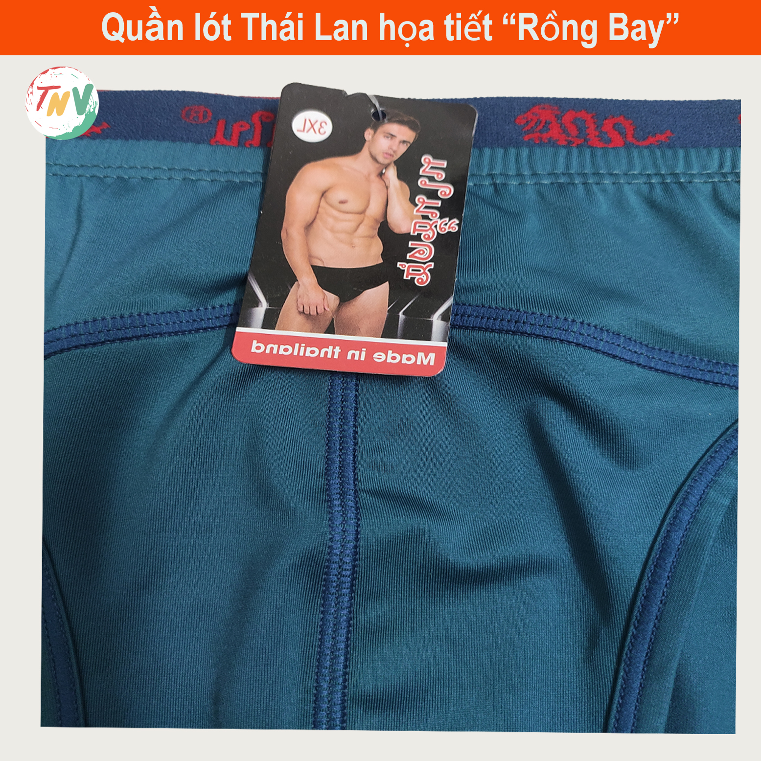 Combo 5 quần lót Nam Thái Lan Thêu Họa Tiết Rồng Bay May Mắn (Thun Lạnh co giãn 4 chiều)