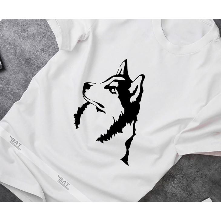 Áo thun cotton nam nữ Chó Husky 117 Hàng Cao Cấp siêu mát