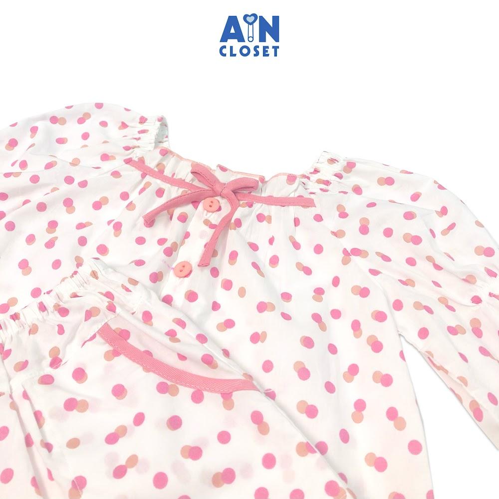 Bộ quần dài áo tay lỡ họa tiết Bi hồng cam giao nhau cotton - AICDBGD99BNT - AIN Closet