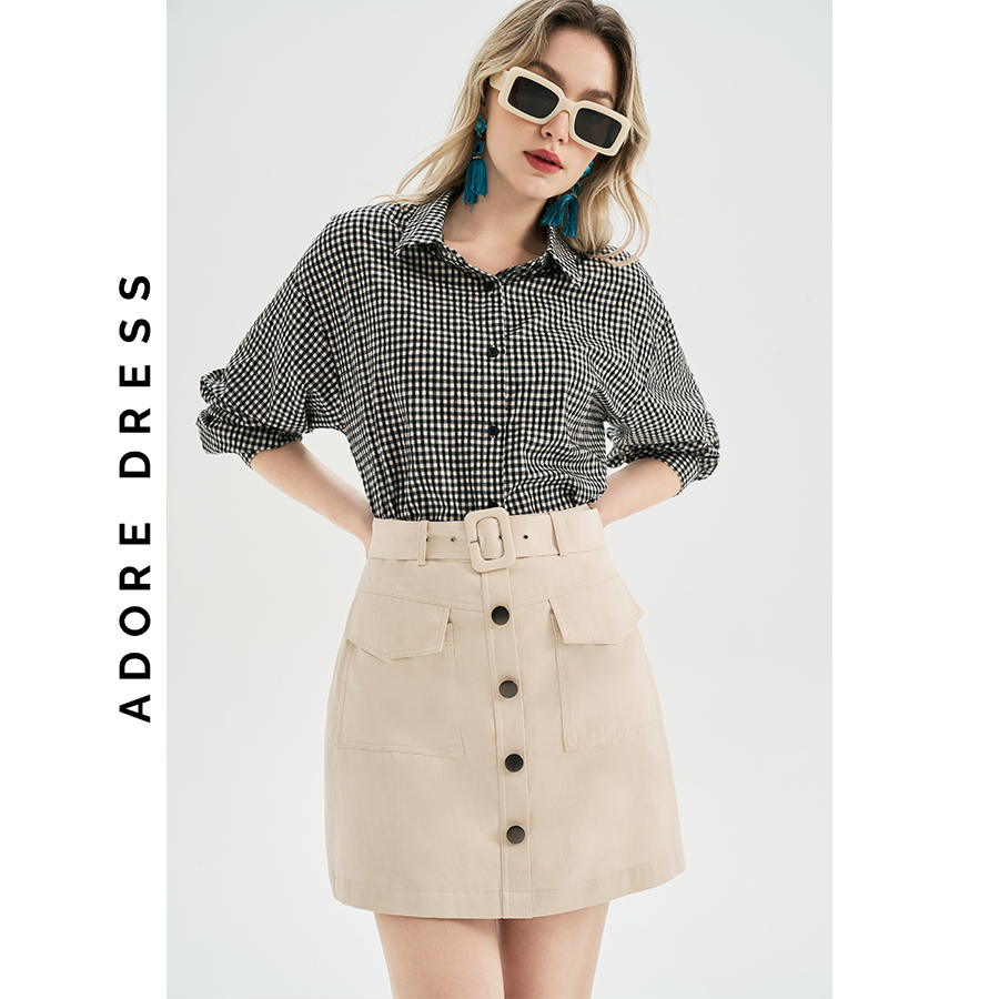 Chân váy Mini skirts kaki túi ốp 2 màu 313SK1001 ADORE DRESS