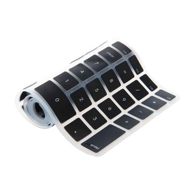 Set 2 vỏ silicon mỏng màu đen bảo vệ bàn phím máy tính Apple IMac