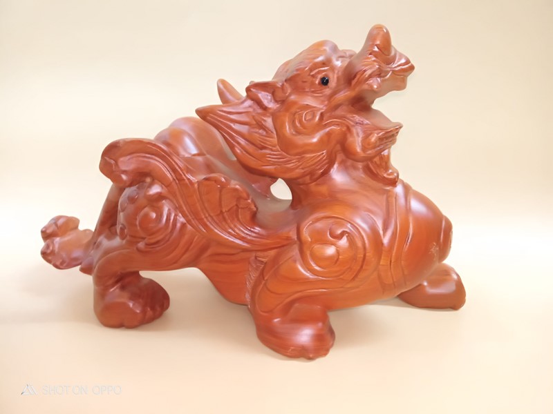 Cặp tỳ hưu gỗ hương ngang 30cm