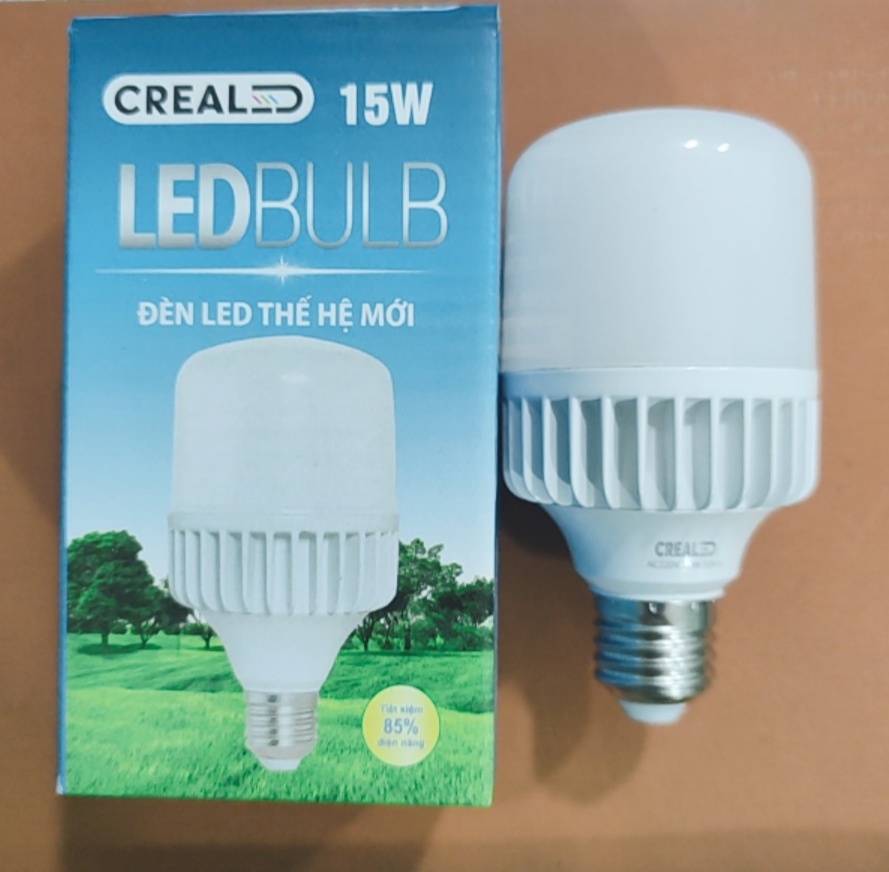 LED BÚP NHÔM 15W CREALED TẢN NHIỆT CỰC TỐT