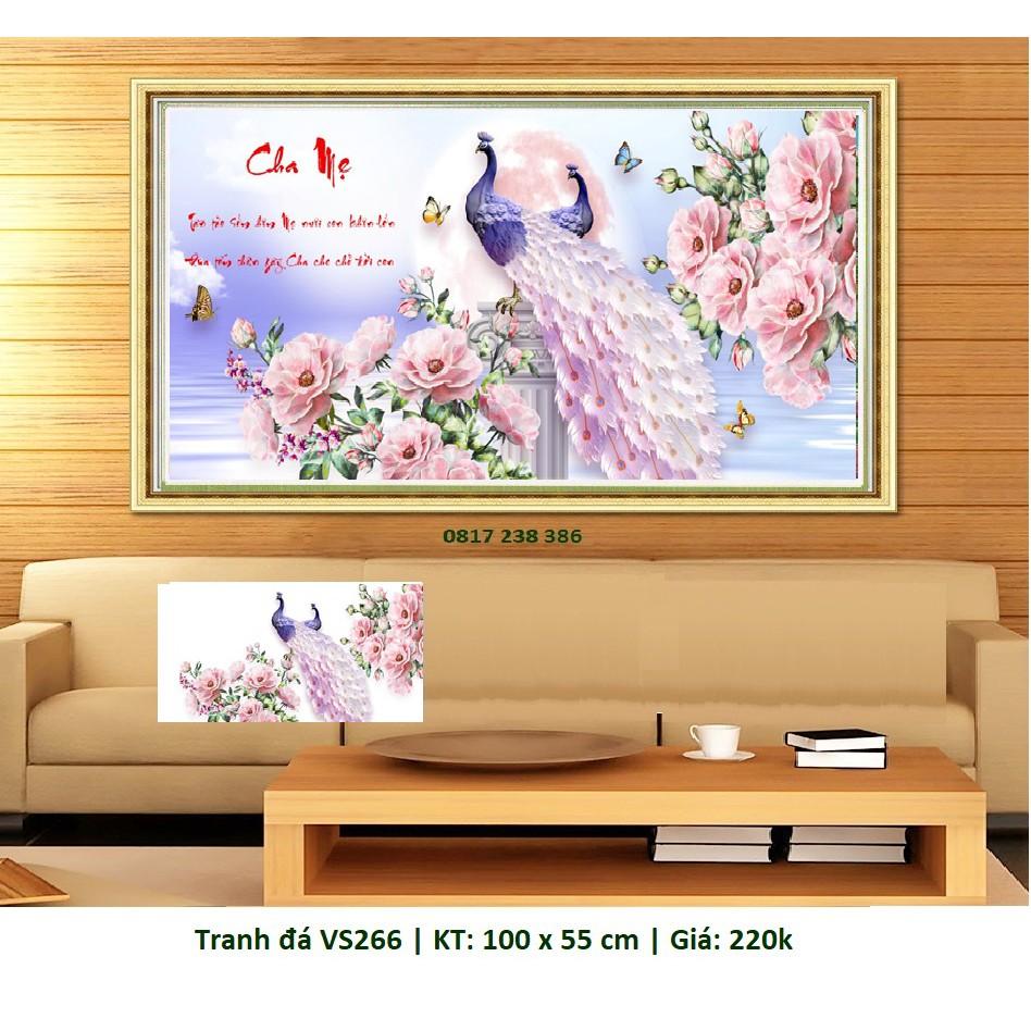 Tranh đính đá cha mẹ