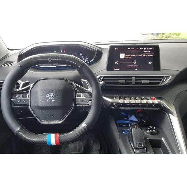 Bọc Vô Lăng Cờ Pháp Xe Peugeot 2008-3008-5008 All New Da Vân Carbon cao cấp