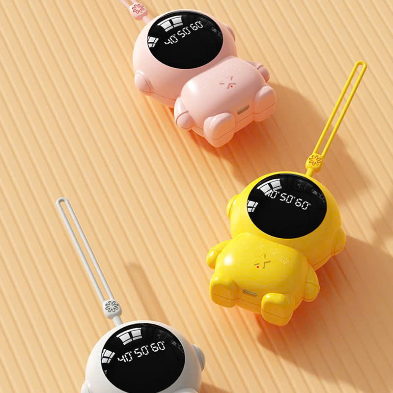 Máy Sưởi Ấm Mini Cầm Tay - Kết Hợp Sạc 1200mAh - Màn Hình Hiển Thị Nhiệt Độ Kỹ Thuật Số Văn Phòng Dã Ngoại Du Lịch Phượt - Hàng Nhập Khẩu