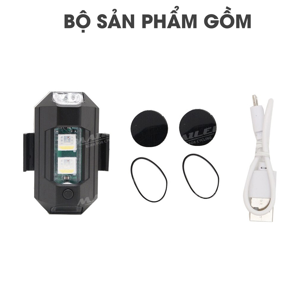 Đèn chớp xe đạp BX-087 đèn chớp 3 màu 90mAh dành cho đạp xe ban đêm/ đèn chớp định vị UAV ban đêm cho thiết bị - Mai Lee