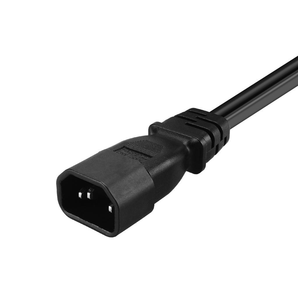 3xIEC 3Pole C14 Male to C13 & Euro 2 Pin Female 2 in 1 Y Split Power Cord 25CM