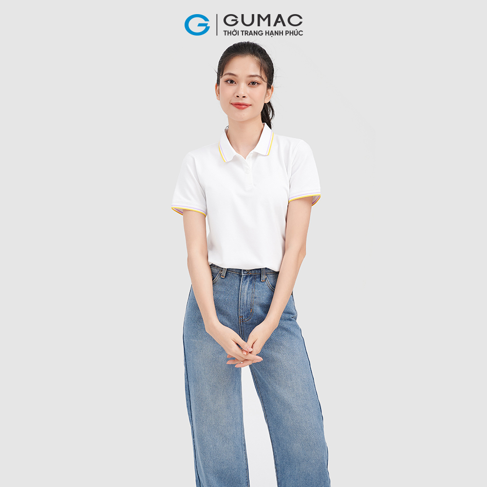Áo polo nữ GUMAC ATC08080 áo polo phối bo nhiều màu