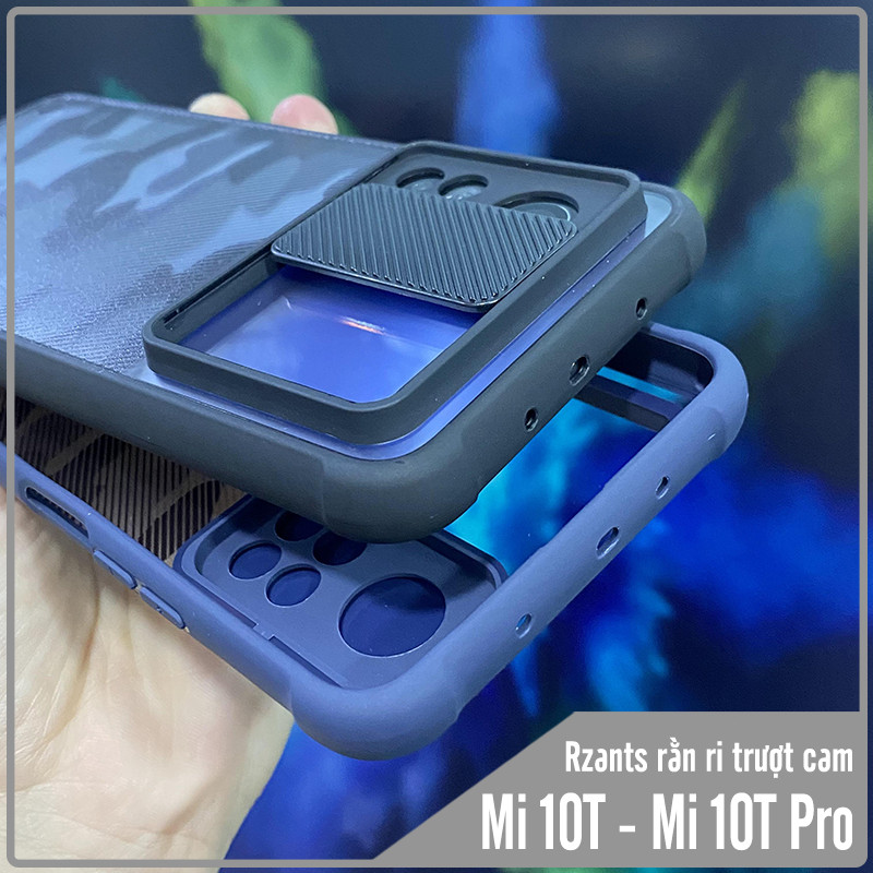 Ốp lưng cho Xiaomi Mi 10T Pro - Redmi K30S Rzants rằn ri trượt camera V2 - Hàng nhập khẩu
