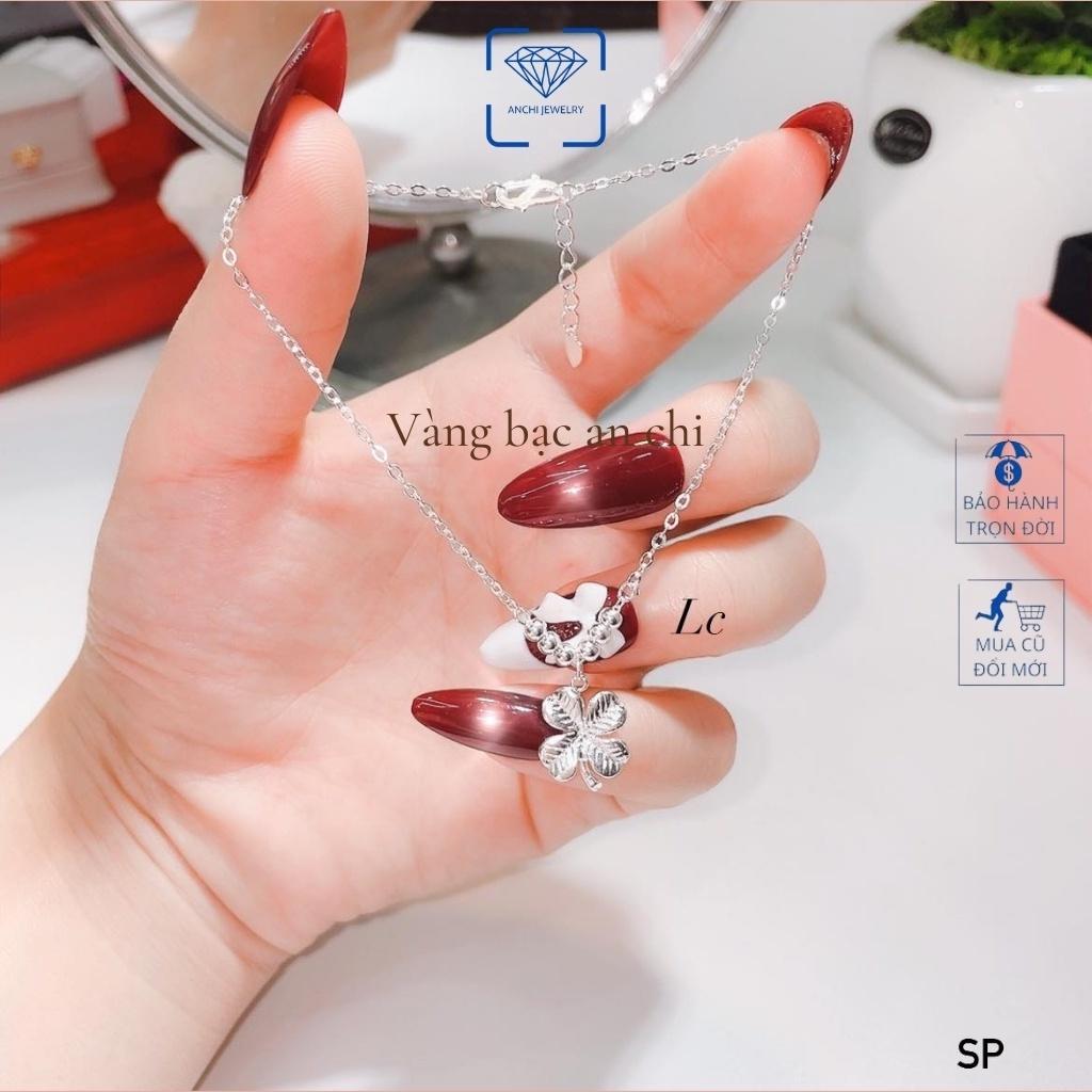 Vòng chân nữ bạc ta mix chuông/ cỏ 4 lá/ hồ ly mẫu mới, trang sức bạc Anchi jewelry