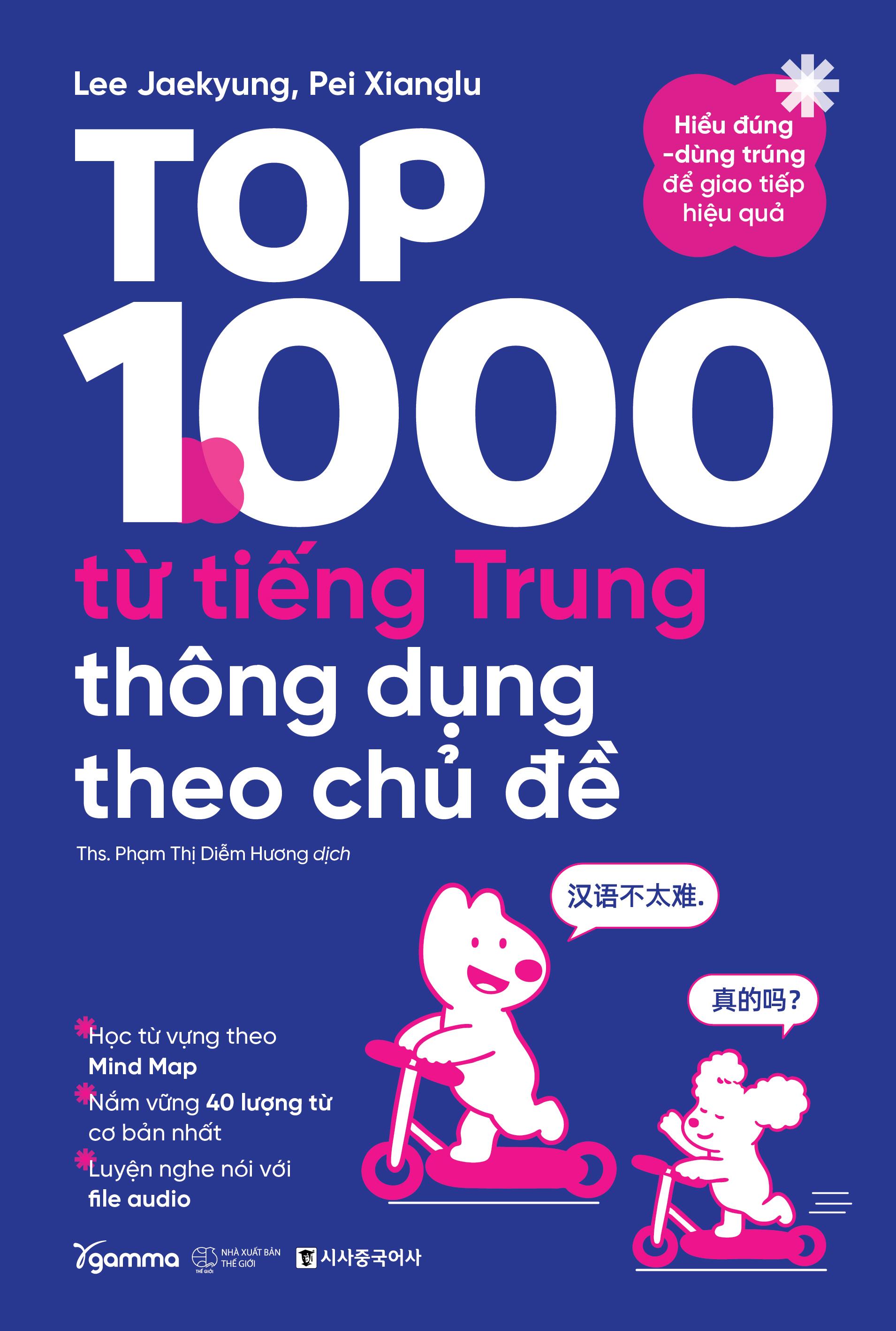 Sách - Top 1000 Từ Tiếng Trung Thông Dụng Theo Chủ Đề