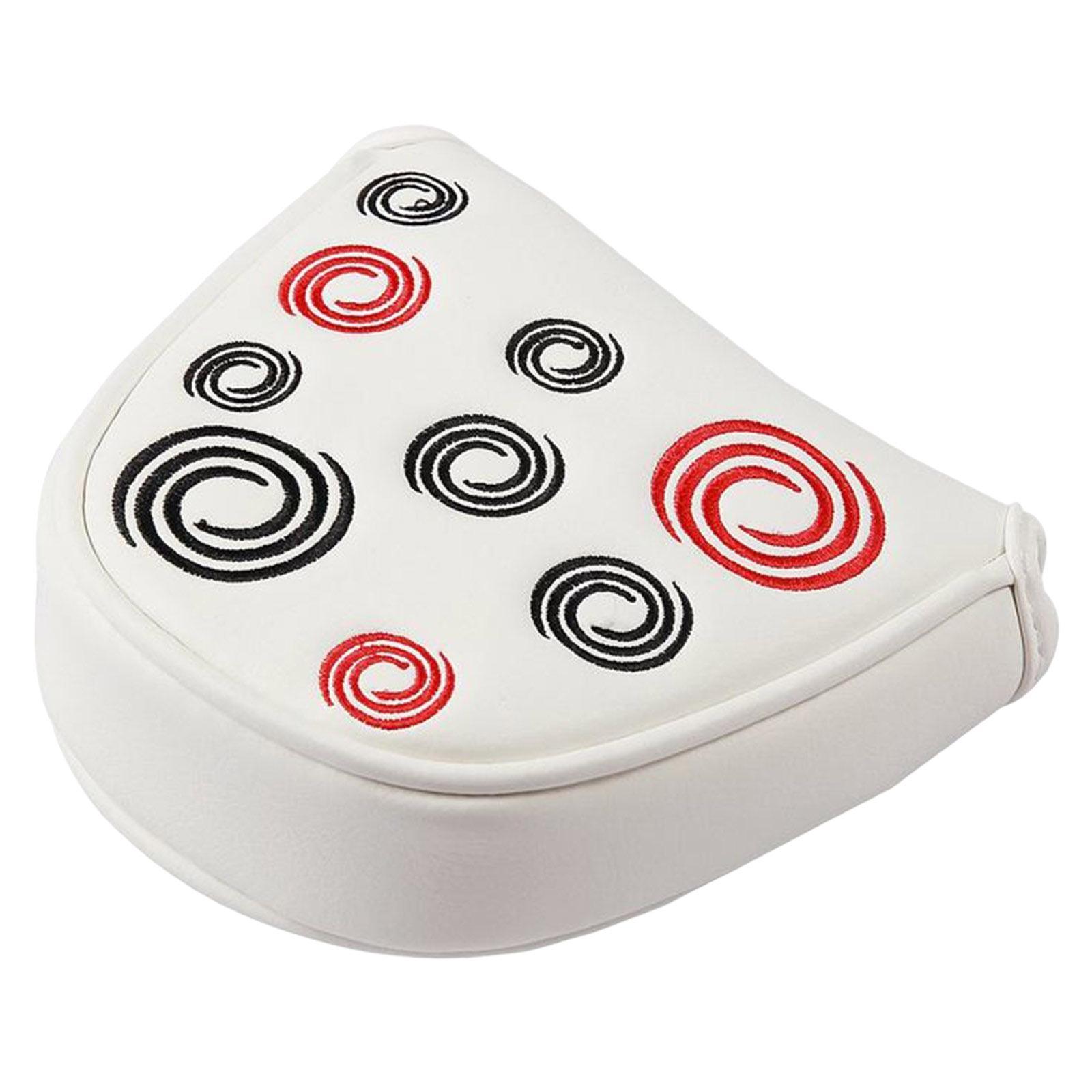 Golf mallet putter cover closure White