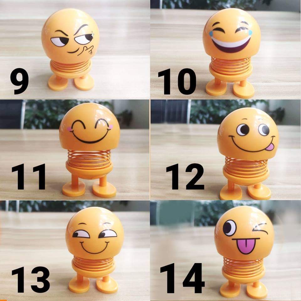 Combo 2 con thú nhún emoji trang trí đáng yêu (giao hình ngẫu nhiên)