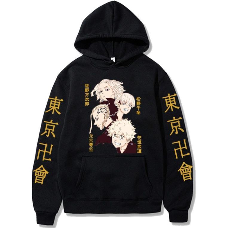 SALE 50% BST ÁO KHOÁC ÁO HOODIE HÌNH TOKYO REVENGERS MIKEY, MANJIRO , SANO DRAKEN ANIME KÈM QUÀ TẶNG