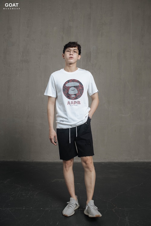 Áo Thun Nam Tay Ngắn AAPE GOAT MENSWEAR