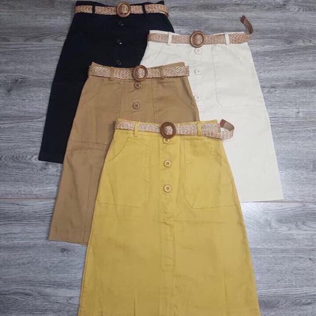 CHÂN VÁY THÔ KÈM ĐAI QUẢNG CHÂU