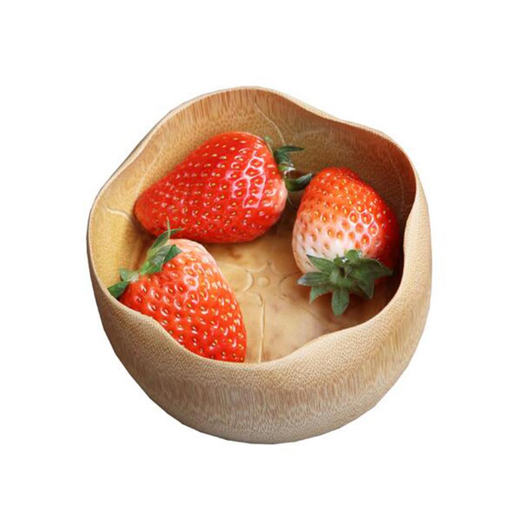 Bamboo Bowls Salad Serving Bowl Tableware for Party Snacks Fruit Pasta