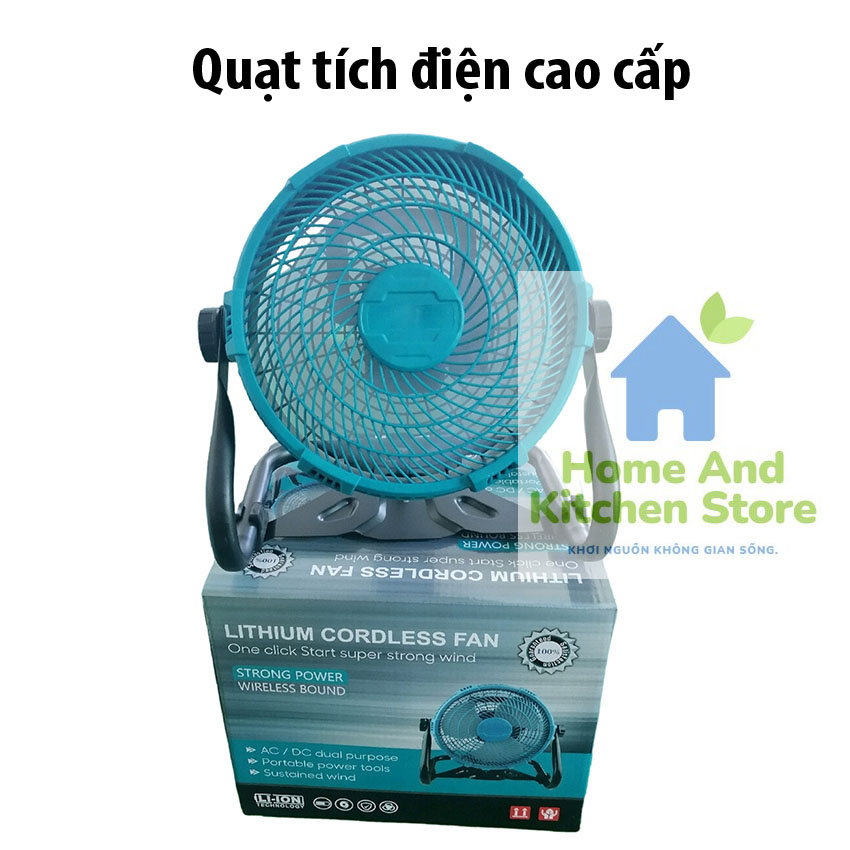 Quạt sàn tích điện sạc pin 6ah-18v cao cấp - quạt tích điện chân quỳ