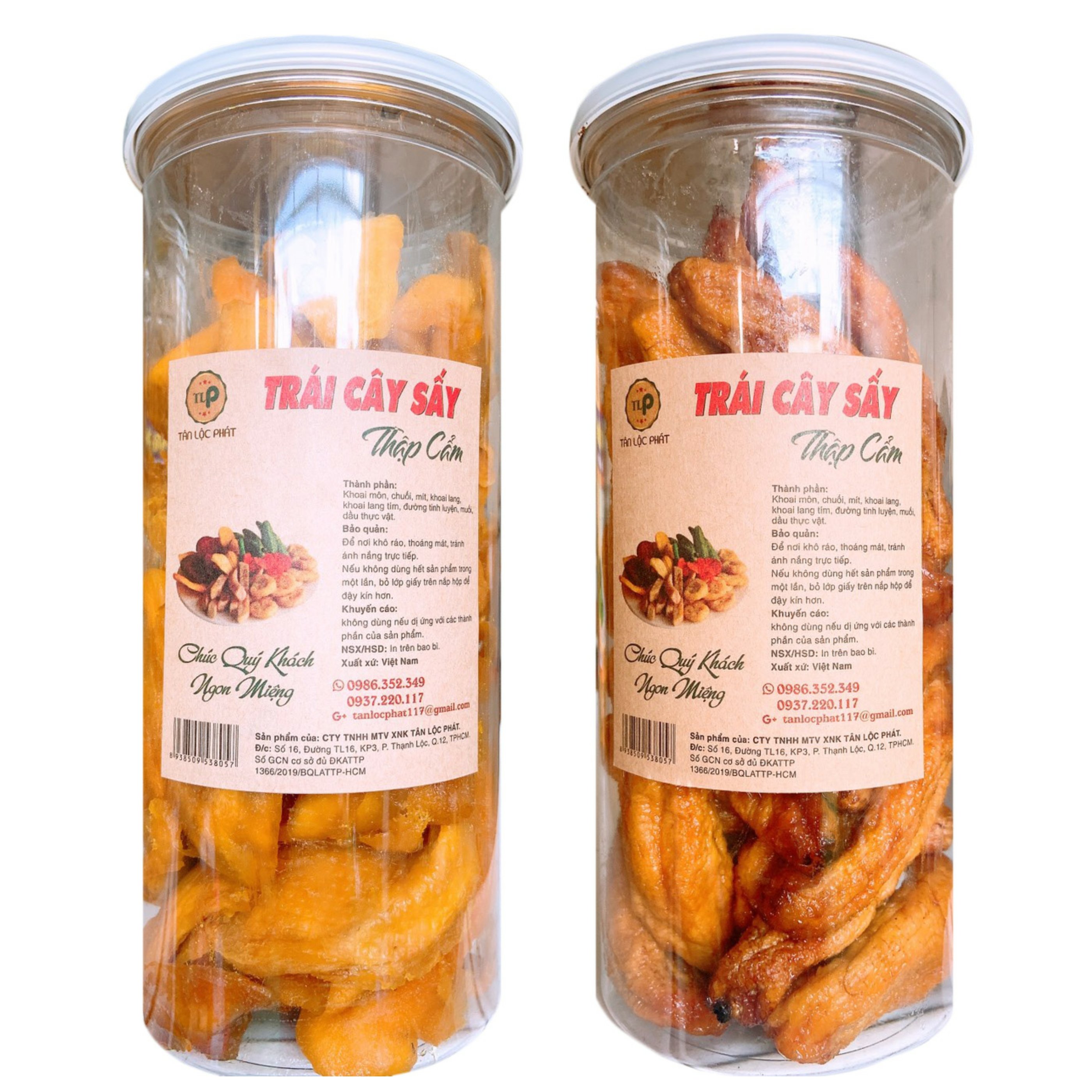 TRÁI CÂY SẤY GIÒN TÂN LỘC PHÁT BỊCH 250G